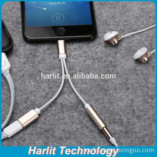 2017 New Version Audio Charge Adapter Cable For iPhone 7 With 3.5 Jack Converter Smaller Charging Port